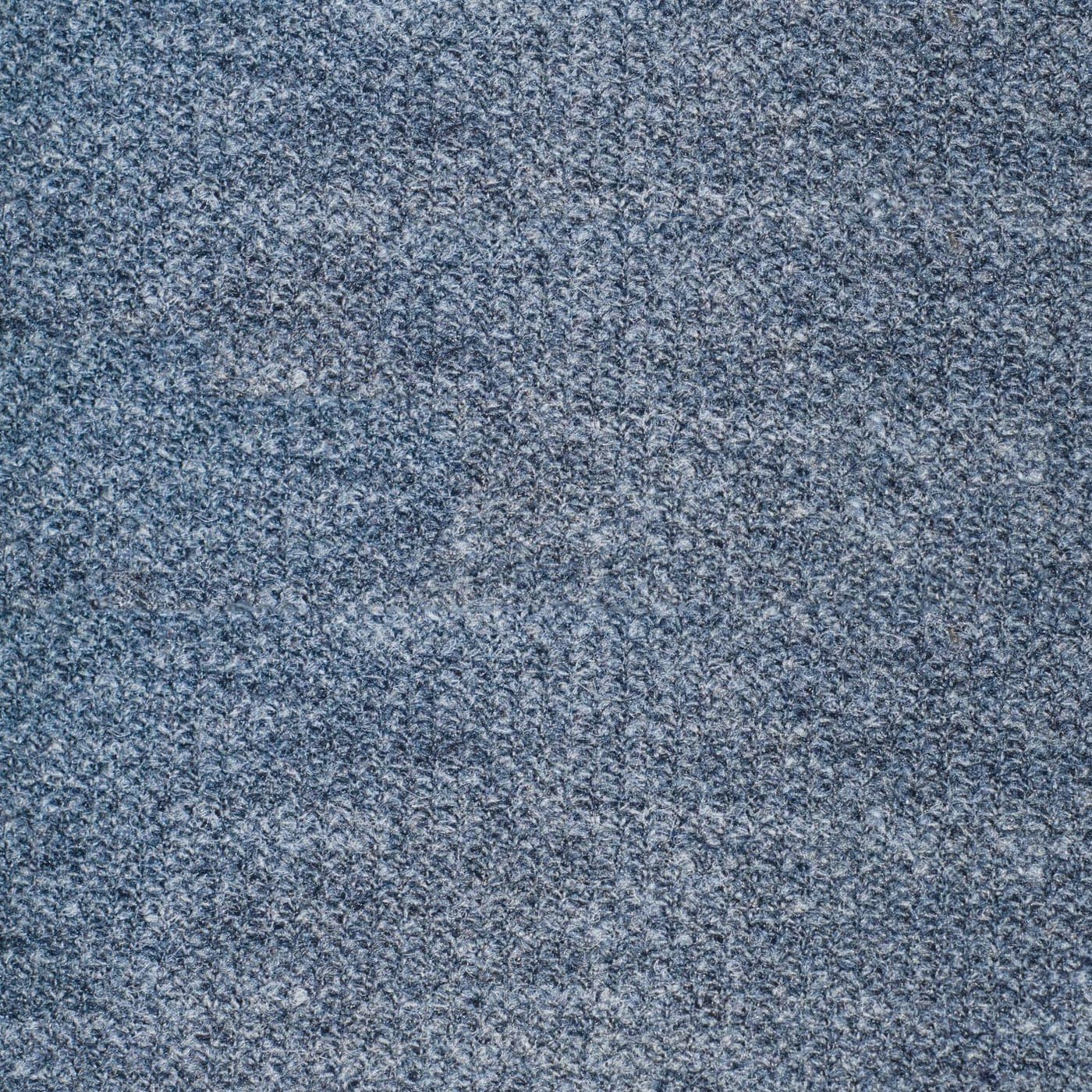 Close-up of blue-grey heather knit fabric, characteristic of a cotton-rich CVC blend